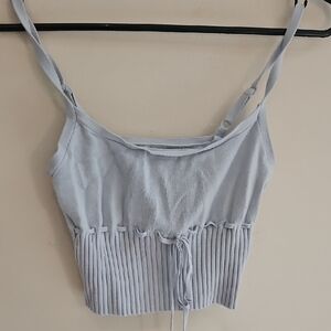 Sky Blue Women's Ribbed Camisole